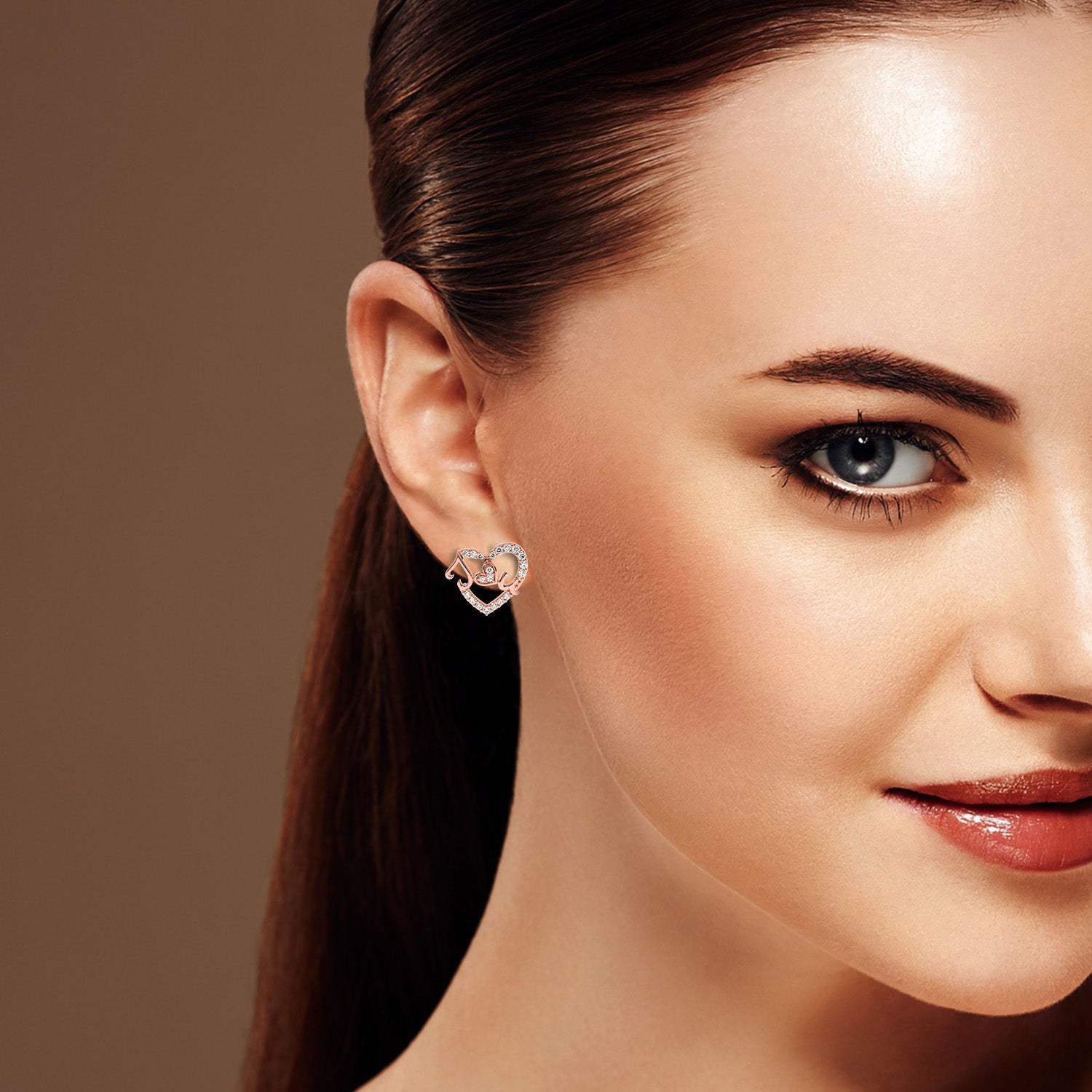 0.39 CT Musical Heart Lab Diamond Earrings | Elegant Gift